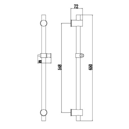 Душевая штанга Fmark FS90366L, сатин, артикул FS90366L