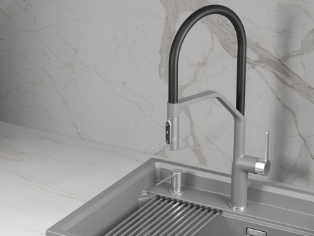 Смеситель для кухни GRANULA (9012, АЛЮМИНИУМ), артикул 9012, АЛЮМИНИУМ