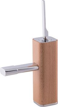 Mariner Seve, однорычажный смеситель для раковины с донным клапаном "click clack", цвет природный