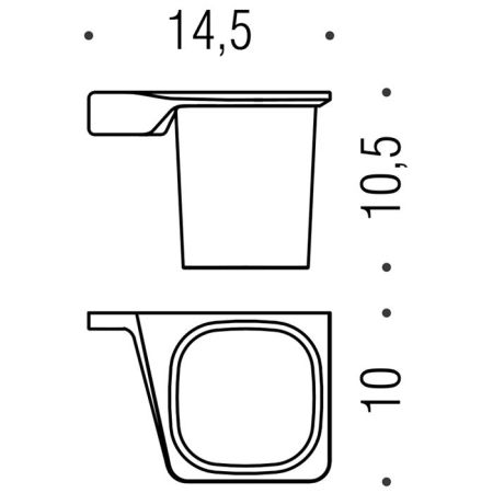 Colombo Alize Стакан, подвесной, Dx, цвет: хром/матовое стекло, артикул B2502D.CR-VAN