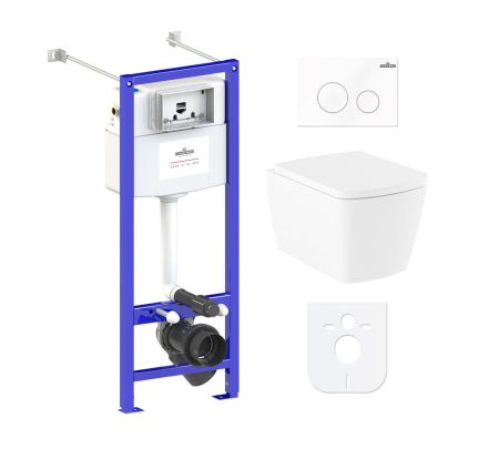 Комплект 6 в 1 Lavinia Boho Aveo Rimless 77050209, премиум с пластиковой клавишей