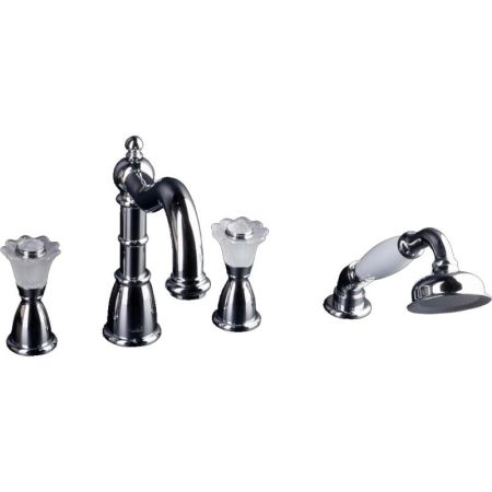 Смеситель врезной на 4 отв.,  Camelia хром_Комплект, артикул 396-Camelia