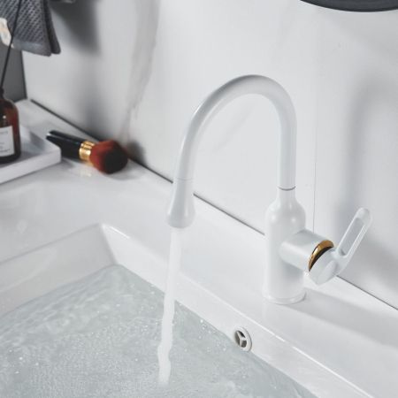 Смеситель для раковины Raffine F101C, белый, артикул F101C