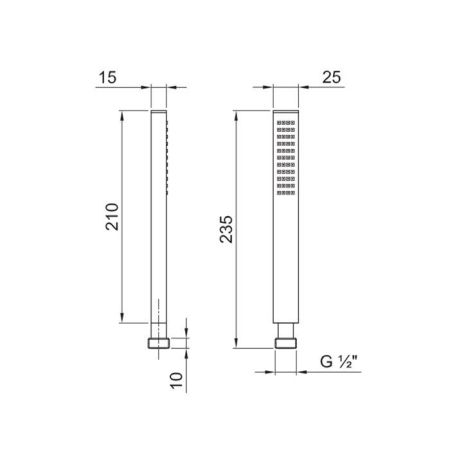Fantini Mint Ручная лейка, цвет: хром, артикул 90 02 9418