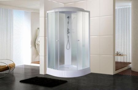 Душевая кабина Parly Tomorrow ET83 80х215 профиль Белый стекло жемчужное