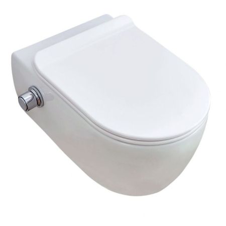 Унитаз SSWW NC2039-B подвесной со смесителем с сиденьем Микролифт