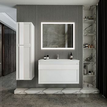 Комплект мебели для ванной Бриклаер БЕРЛИН 100BB, белый