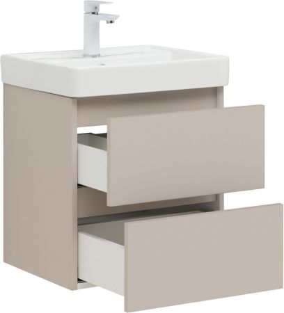 Тумба под раковину Aquanet Вега 2.0 50 бежевый, артикул 00337940