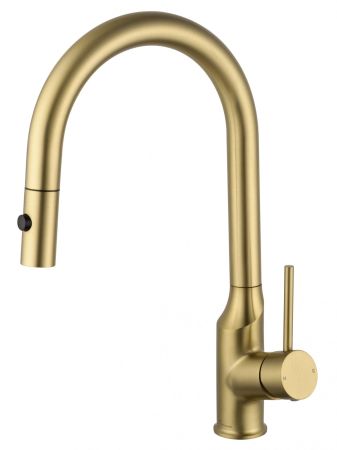 Смеситель для кухни с выдвижным изливом WONZON & WOGHAND, Брашированное золото (WW-A21252-BG), артикул WW-A21252-BG