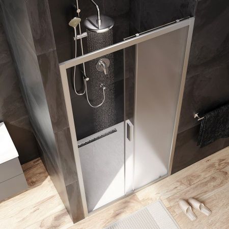 W90G-100-1-195MM Gem Solo Дверь душевая 100х195, стекло матовое, профиль матовый хром, артикул W90G-100-1-195MM