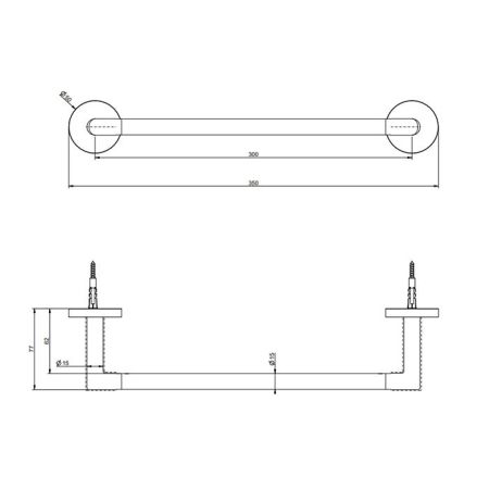 Gessi Tondo Полотенцедержатель, 30 см, цвет: Black XL