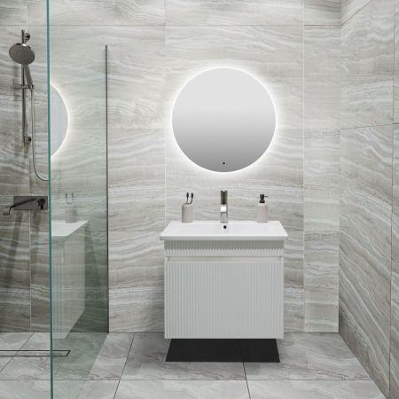 Тумба Runo Модена 65 белая под умывальник 00-00001021 (Оскар 65) (00-00002199), артикул 00-00002199