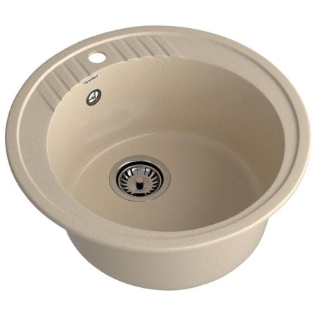 Кухонная мойка GranFest RONDO 520, кашемир, артикул R-520 кашемир