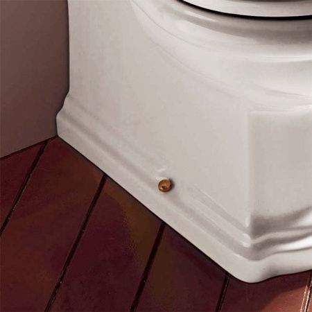 KERASAN Механизм слива одинарный для низкого бачка, без трубы  без подводки, цвет бронза