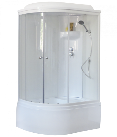 Душевая кабина Royal Bath RB 8120BK6-WT (белое/прозрачное) правая, артикул RB8120BK6-WT-R