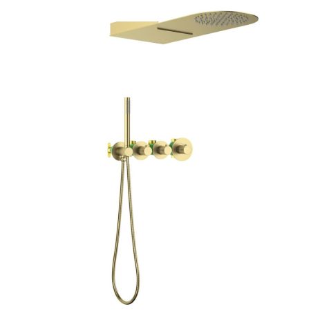 Душевая система встроенная с термостатом Timo Saona золото матовое (SX-2350/17SM), артикул SX-2350/17SM