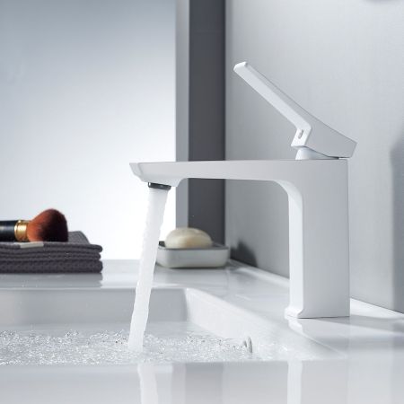 Смеситель для раковины Shevanik S4401C, белый