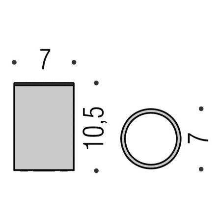 Colombo Plus Стакан настольный, цвет: PVD графит полированный, артикул W4941.GL