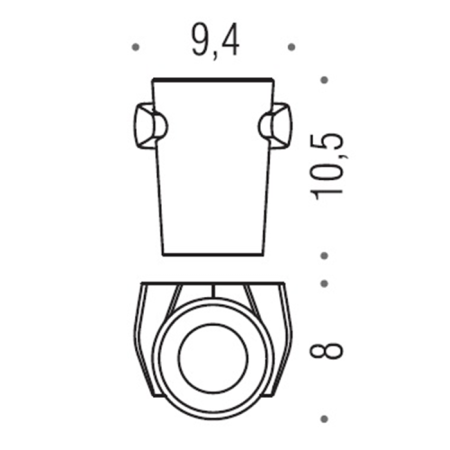 Colombo Road стакан настенный, цвет: хром/матовое стекло, артикул B8002.CR-VAN