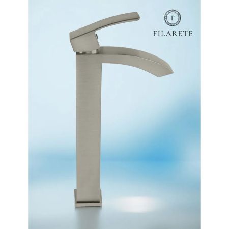 Смеситель для раковины высокий FILARETE Waterfall FL6010NK, никель