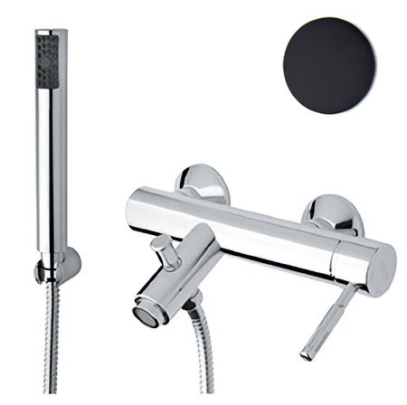 Смеситель для ванны Webert Rimini RI850101560, черный, артикул RI850101560