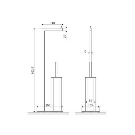 Ершик напольный с бумагодержателем EXCELLENT Riko (хром) Ершик напольный с бумагодержателем EXCELLENT Riko (хром)