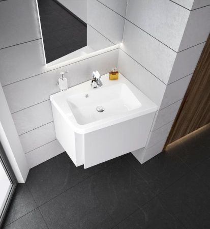 Тумба под раковину Ravak SD 10° 65 угловая белая глянцевая, в правый угол