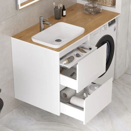 Тумба под раковину подвесная Velvex Klaufs tp.KLA.56.2Y, 55 см, артикул tp.KLA.56.2Y