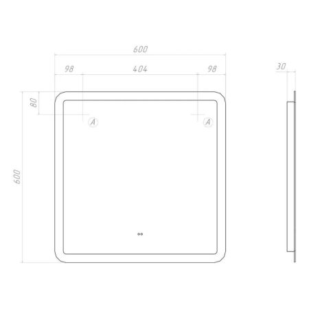 Зеркало VIGO Wing Comfort 600, артикул 175