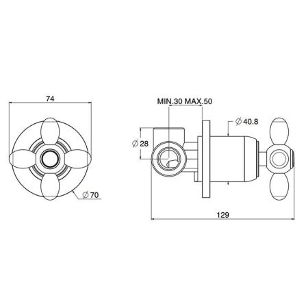 Fima Carlo Frattini Olivia Переключатель на 2 выхода, цвет: золото