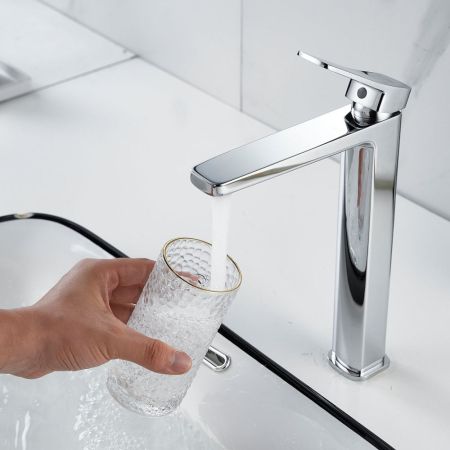 Смеситель для раковины высокий  Raffine F1199, хром, артикул F1199