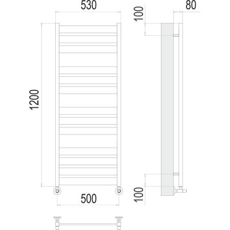 Полотенцесушитель водяной Terminus Латте П13 50х120, артикул 4670078530714
