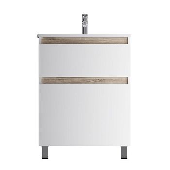 M85AFSX0652WG X-Joy, База под раковину, напольная, 65 см, 2 ящика, белый глянец