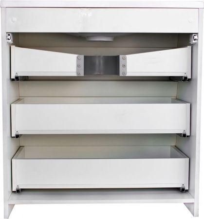 Тумба напольная "Атлантика 80" (3 ящ.), Люкс бетон крем, PLUS