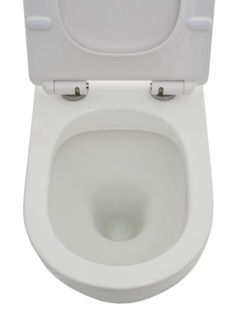 AQM1002 Унитаз напольный Rimless c сиденьем SoftClose,  горизонтальный выпуск. 660x360x435мм, артикул AQM1002