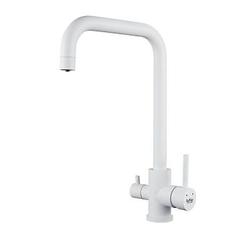 Смеситель для кухни с подключением фильтра воды Raffine F118C, белый