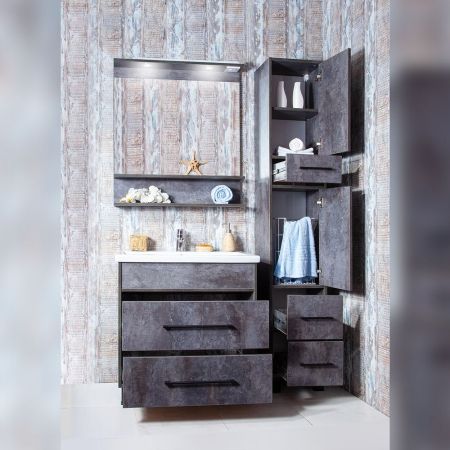 Зеркало Бриклаер ЧИЛИ 70 см, цемент, артикул 4627125415166