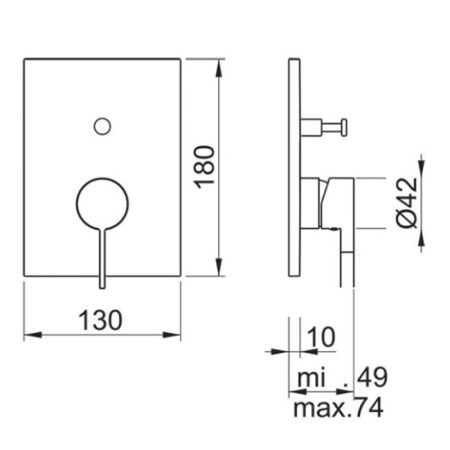 Almar THIN CORE Внешняя часть смесителя на 2 потребителя, хром, артикул E186542.CR