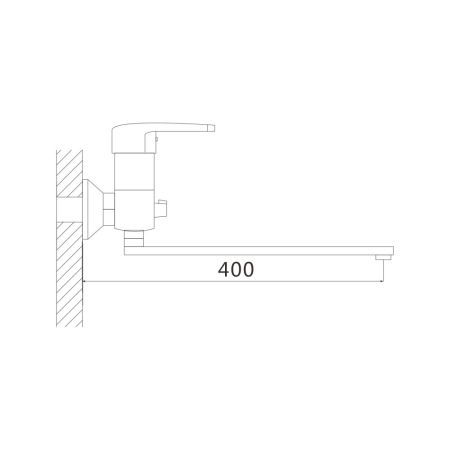 Смеситель для ванны Shevanik S5022T, оружейная сталь