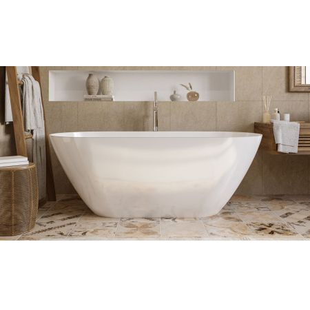 Ванна WHITECROSS Coral X 170x77 (белый глянец) иск. камень, артикул 0203.170077.100