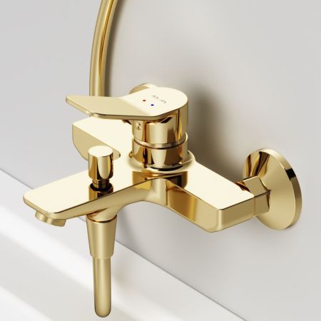 F85A10099 X-Joy, смеситель д/ванны/душа, золото, артикул F85A10099