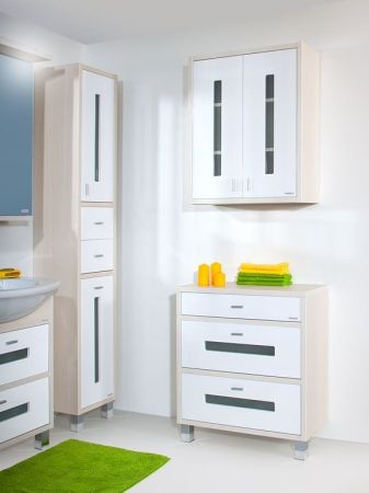 Комод Бриклаер Бали 71 Светлая лиственница/Белый глянец, артикул 4627125412059