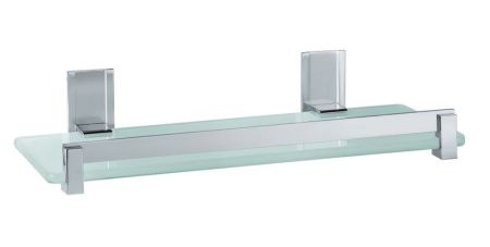 Gedy, стеклянная полка с бортиком, длина 30 см, цвет цвет зачищенный хром, артикул CD18(38)