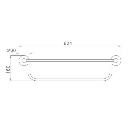 Полка для полотенец Haiba HB8324, сталь, артикул HB8324