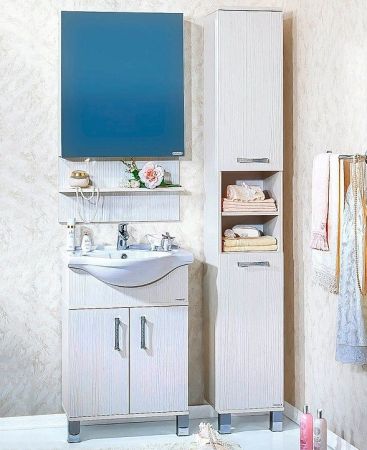 Тумба под раковину Бриклаер Карибы 60 Светлая Лиственница, артикул 4627125411267