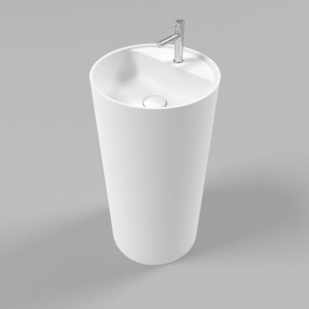 Умывальник WHITECROSS Pantheon D=43 (белый мат) иск. камень