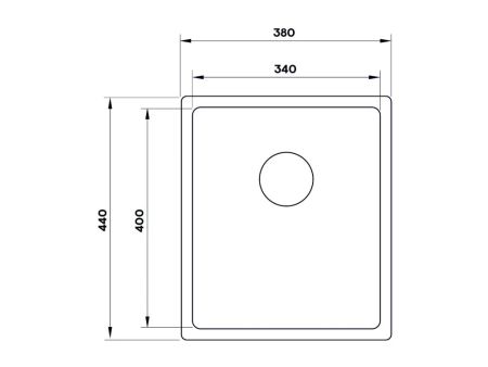 Кухонная мойка UKINOX Techno TEB340.400 -GT10P, 40*34, артикул TEB340.400 -GT10P