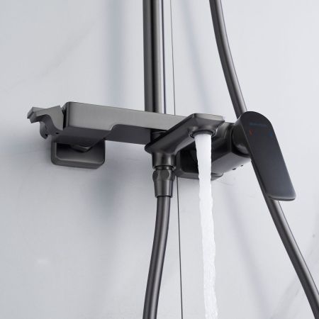 Душевая система Shevanik S4226T, оружейная сталь, артикул S4226T