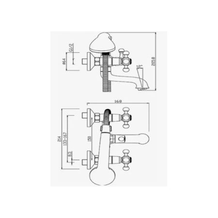 Смеситель для ванны D-Lin D130819, хром