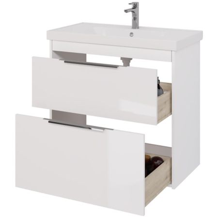 Тумба с раковиной подвесная/напольная Dreja Prime 90 см, белый, артикул 99-9302-com